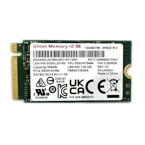 Union ssd memory 256GB M.2 2242 nvme SSS1B60641 Slike