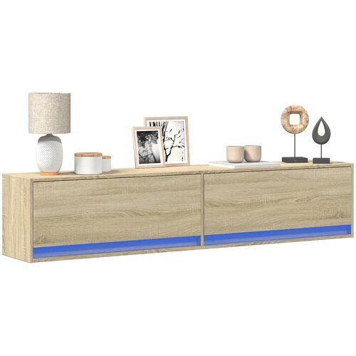VidaXL Zidni TV ormarić LED boja hrasta sonome 180x31x38 cm Slike