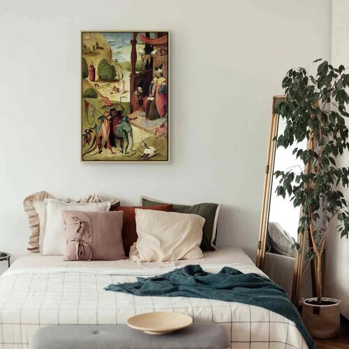  Slika - Hieronymus Bosch &amp;ndash; St. James and the Magician 40x60 U prirodnom drvenom okviru Slike
