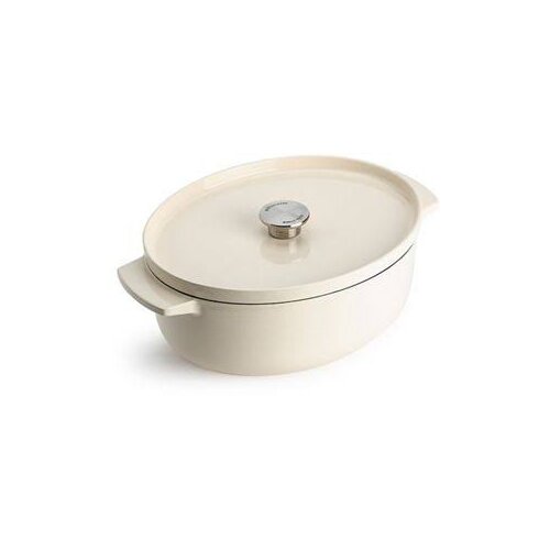 Kitchenaid Br&auml;ter mit Deckel Gusseisen 30cm, oval, creme Cijene