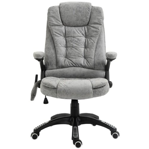Direktorska stolica s funkcijom masaže i grijanja ergonomska podesiva do 120 kg siva Cijene