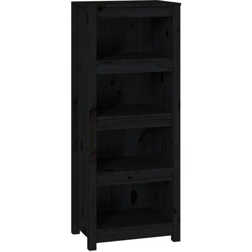 Maison Chic Knjižna omara - Knjižni regal črna 50x35x125,5 cm trdna borovina, (21726216) Cene
