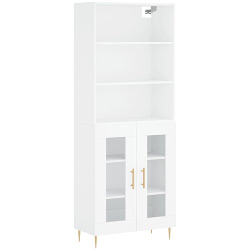 Maison Chic Visoka omara - Komoda - Predalnik bela 69,5x34x180 cm inženirski les, (21722212) Slike