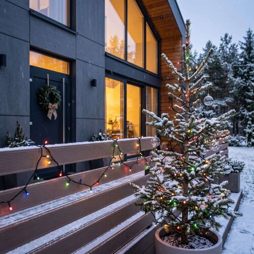 Brilagi LED božićna girlanda za spolja&amp;scaron;nju upotrebu 700xLED/8 funkcija 75 m IP44 vi&amp;scaron;ebojna Slike