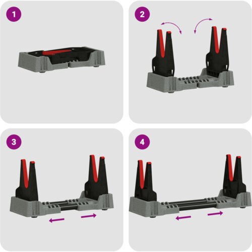 VidaXL Naslon za streljanje Siva 46 x 14 x 19.5 cm Plastika Slike