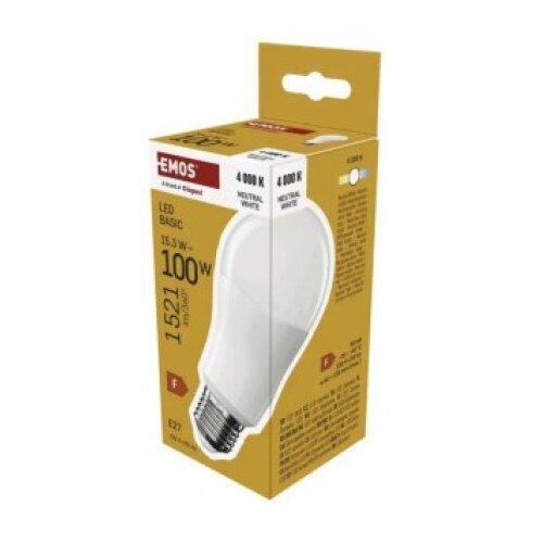 Emos zl5f68 Led sijalica basic a60 15,3w(100w) 1521lm e27 nw ( 3653 ) Cene