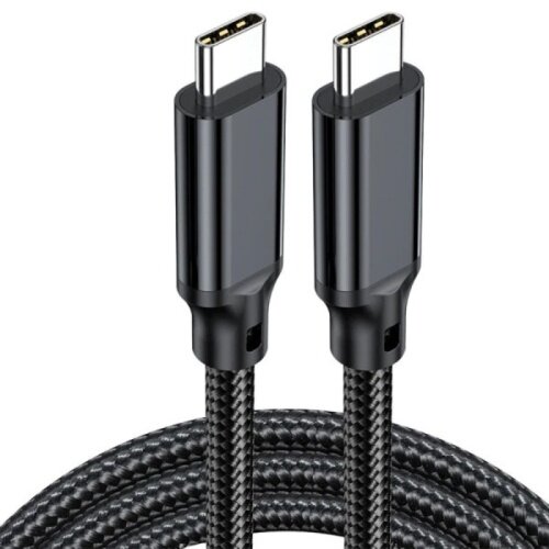  Xwave Kabl Type C na Type C 1.5m/5A/100W CRNI Slike