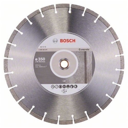 Bosch dijamantska rezna ploča standard for concrete 2608602544, 350 x 20/25,40 x 2,8 x 10 mm Cene