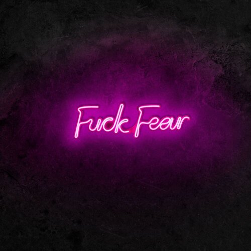 Wallity Zidna LED dekoracija Fuck Fear, 375 cm, IP67, 12V, Roze Slike