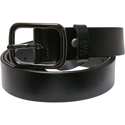 Urban Classics Accessoires Synthetic Leather Thorn Buckle Business Belt black Cene