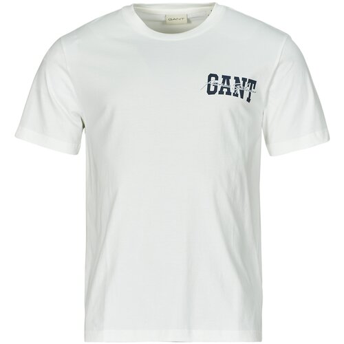 Gant Majice s kratkimi rokavi ARCH SCRIPT SS T-SHIRT Bela Slike
