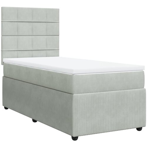Maison Chic Box spring postelja - Vzmetna postelja z vzmetnico svetlo siv 90x190 cm žamet SL4294, (21901897) Cene