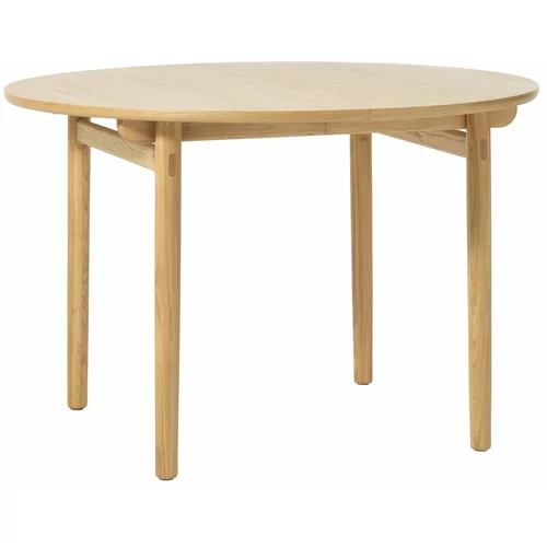Unique Furniture Okrogla raztegljiva jedilna miza v hrastovem dekorju ø 120 cm Carno – Unique Furniture