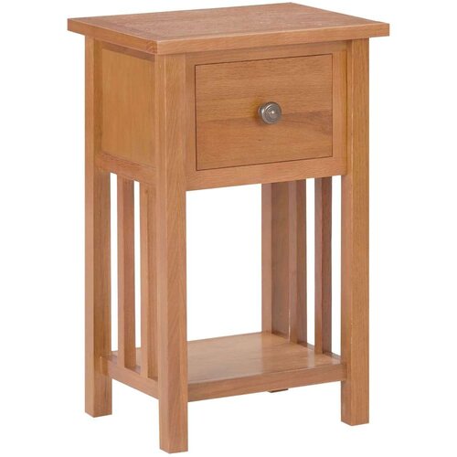 vidaXL ormarić za časopise s ladicom 35x27x55 cm od masivne hrastovine Cene