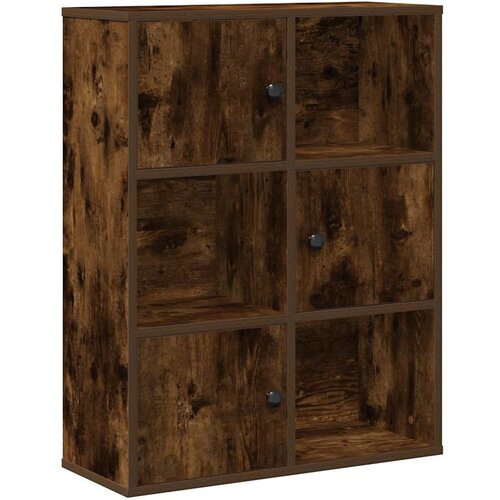 Maison Chic Knjižna omara - Knjižni regal dimljeni hrast 60x24x76,5 cm inženirski les, (21725359) Slike
