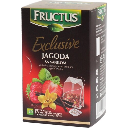 Fructus čaj jagoda vanila 44g Cene