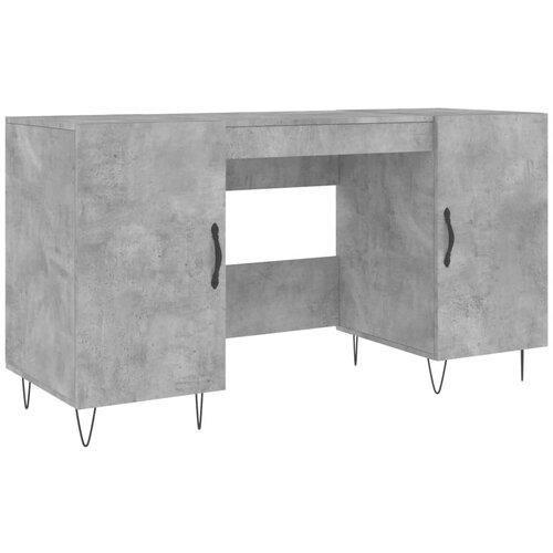Maison Chic Pisalna miza - pisarni&amp;scaron;ka miza - Računalni&amp;scaron;ka miza betonsko siva 140x50x75 cm inženirski les, (21785096) Slike