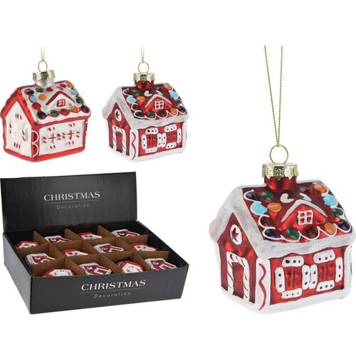 Dekoracija ZA BOR KUĆICA 8CM CRVENA SORTO Cijene