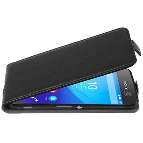 Cadorabo Ohi&scaron;je, združljivo z Sony Xperia M5 v oksidna črna - Za&scaron;čitni ovitek v obliki flipa iz teksturiranega umetnega usnja, (20558821) Cene