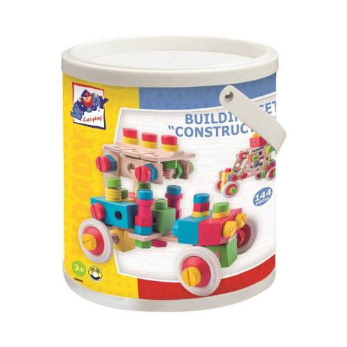 Woody Constructor - montažna konstrukcijska igrača v vedru - 144 kosov Slike