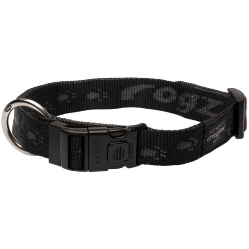 Rogz alpinist ogrlica za pse od mekane tkane trake xl — 43–70 cm crna Cene