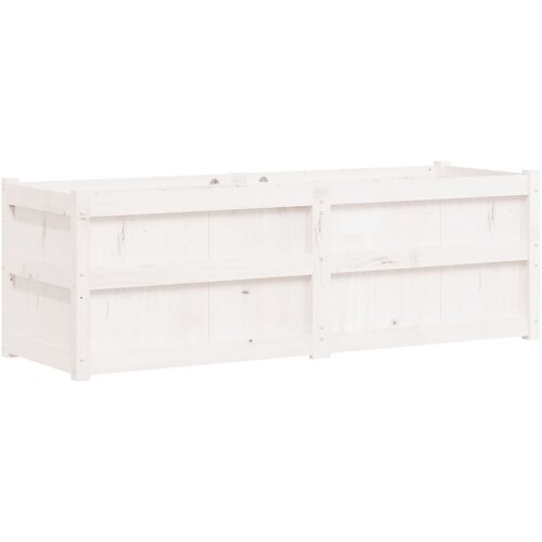 Maison Chic Vrtno cvetlično korito - Cvetlični Lonec belo 150x50x50 cm trdna borovina, (21790546) Slike