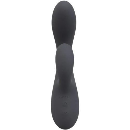 Le Wand Soft Rabbit - 2-motorski vibrator s klitoralnim rukačem (crni) Slike