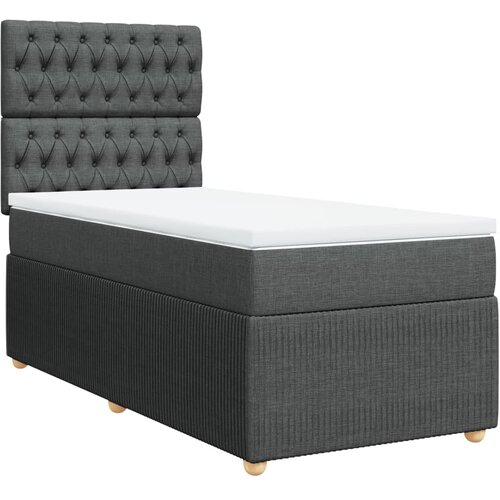 Maison Chic Box spring postelja - Vzmetna postelja z vzmetnico temno siva 80x200 cm blago SL17578, (21895288) Cene