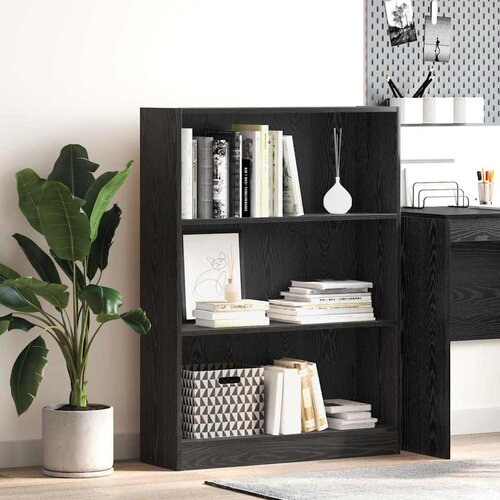  Polica Crni hrast 80 x 24 x 109 cm Konstruirano drvo Cijene