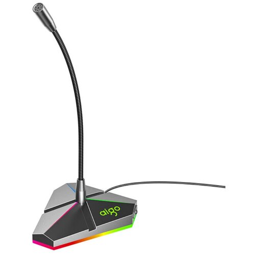 Aigo USB Mikrofon K6 360°RGB DSP, (21015629) Cene
