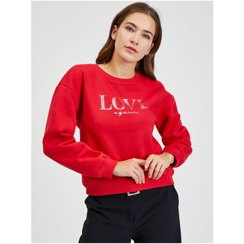 Orsay Red Women's Loose Sweatshirt - Women Cene