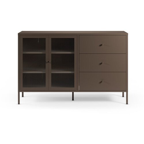 Marckeric Siva metalna vitrina 140x90x40 cm Layna – Cijene