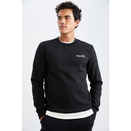 Defacto Slim Fit Crew Neck Printed Sweatshirt Slike