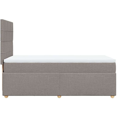  Krevet s oprugama i madracem smeđesivi 90x190 cm od tkanine Slike
