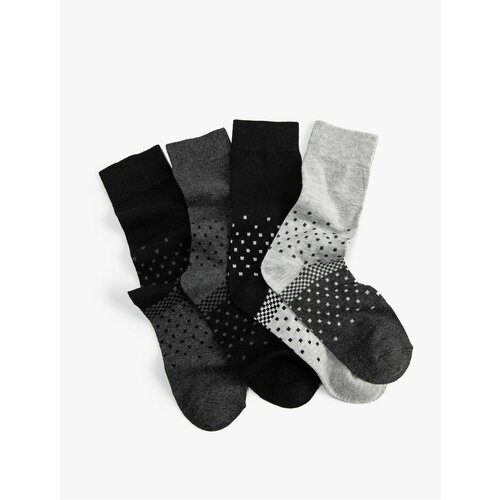 Koton Set of 4 Socks Multicolored Minimal Patterned Cene