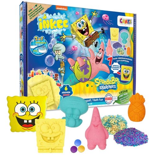 Craze SpongeBob Gift Box &scaron;umeče kroglice za kopel v darilnem pakiranju Cene