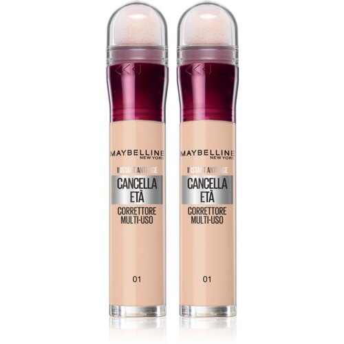 Maybelline Instant Anti Age Eraser tekoči korektor z aplikatorjem z gobico ugodno pakiranje odtenek 01 Light Slike