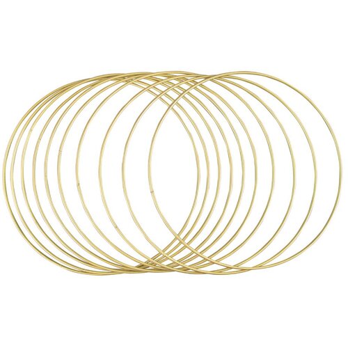 RAYHER Obroči kovinski, 25 cm, zlati, set 10, (20728286) Cene