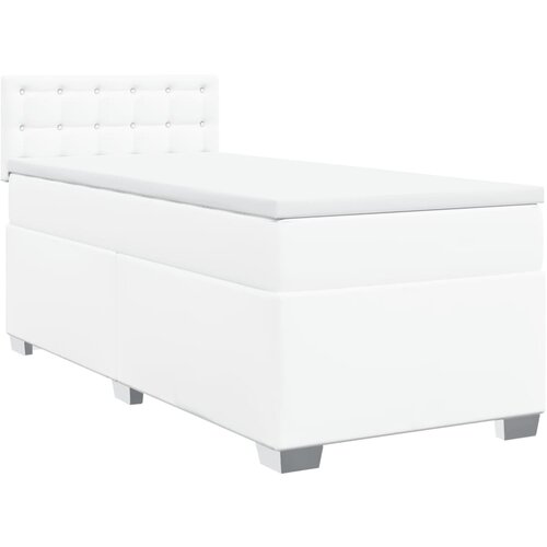 Maison Chic Box spring postelja - Vzmetna postelja z vzmetnico bel 100x200 cm umetno usnje SL11131, (21901032) Cene