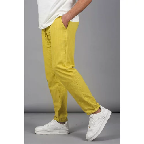 Madmext Pants - Yellow - Straight