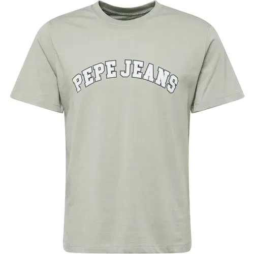 PepeJeans Majica 'CLEMENT' greige / črna / bela