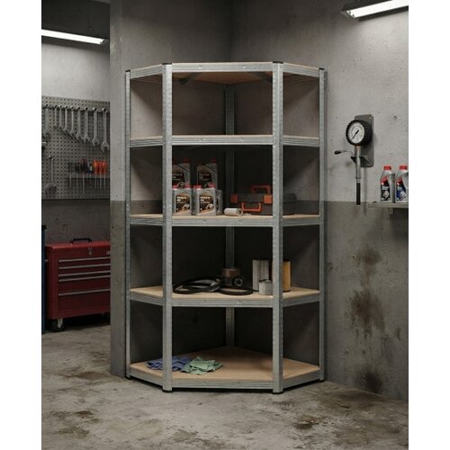 Norvel Ugaona Metalna Polica 183x90x40 cm nosivost 5x175 kg ( KLK-HJ-21 ) Slike
