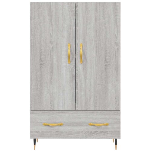  Visoka komoda siva boja hrasta 69,5x31x115 cm konstruirano drvo Slike