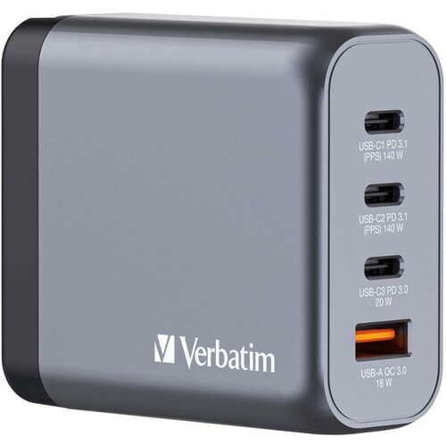 Verbatim GNC-140 GaN Charg. 140W 3xUSB-C PD, 1xUSB-A QC 3.0 32203 Cijene