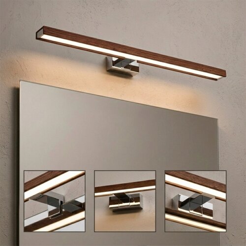  Brilagi-LED Kupatilsko osvetljenje za ogledalo WOODY MIRROR 3v1 LED/15W/230V IP44 hrom/hrast tre&amp;scaron;nja Slike