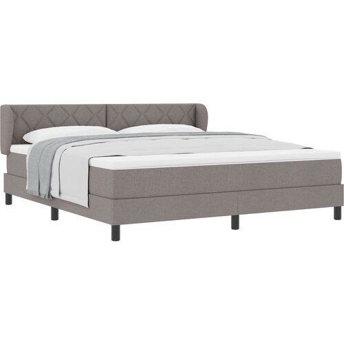 vidaXL Box Spring postelja z vzmetnico Taupe 180x200 cm Tkanina, (22052058) Cene