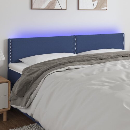  LED uzglavlje plavo 180x5x78/88 cm od tkanine Cijene