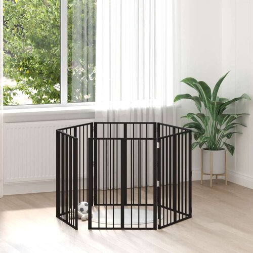  Pasja vrata 6 pcs Črna 60 x 80 cm Cinkana jeklena, (5000232780) Cene