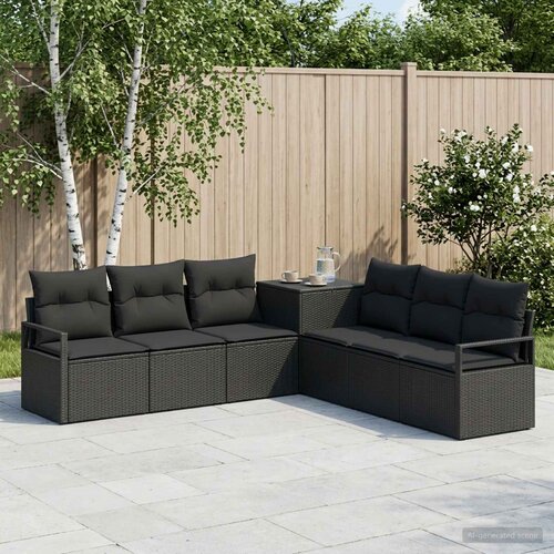  Set sofe 7 kom. Crna 120 x 62 x 69 cm Poli Rattan i čelik Cijene