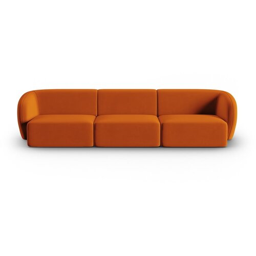 Milo Casa Žametna sedežna garnitura v barvi terakote 266 cm Paolo &amp;ndash; Slike